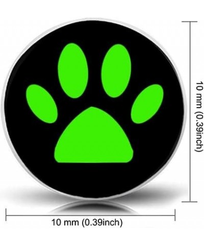 316L Surgical Stainless Steel Puppy Dog Cat Pet Paw Print Earring Round Circle Button Stud Post Earrings 10MM black $6.50 Ear...