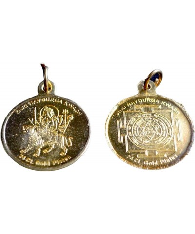 Yantra Kavach Pendants - Brass & Ashtadhatu 1-1.25", Gold Polished Durga Bisa Beesa Yantra Style 1 $9.10 Pendants