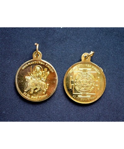 Yantra Kavach Pendants - Brass & Ashtadhatu 1-1.25", Gold Polished Durga Bisa Beesa Yantra Style 1 $9.10 Pendants