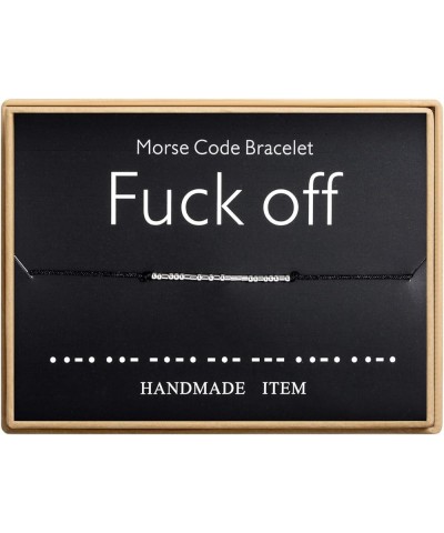 Inspirational Gifts for Women Morse code Bracelet for Women Funny Gifts for Women Friend Gifts for Her "Fuck off $8.39 Bracelets