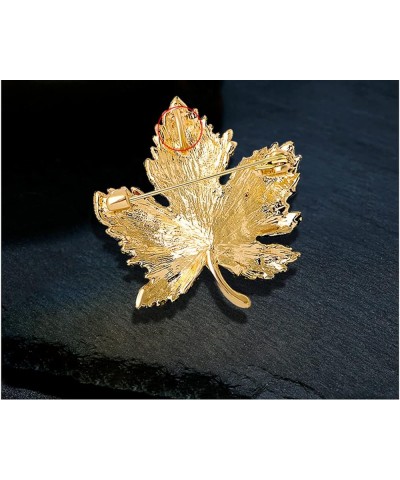 Premium Maple Leaf Brooch for Women Rhinestone Crystal Leaf Brooch Pin Blue/Green/Red Maple Leaf Brooch Lapel Pin Clothing Ha...