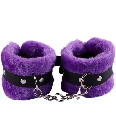 Fluffy Plush Handcuff Bracelet Soft Plush Fur Wrist Binding Cuff Bracelets with Detachable Leash Chain Cosplay Cuffs Prop Acc...