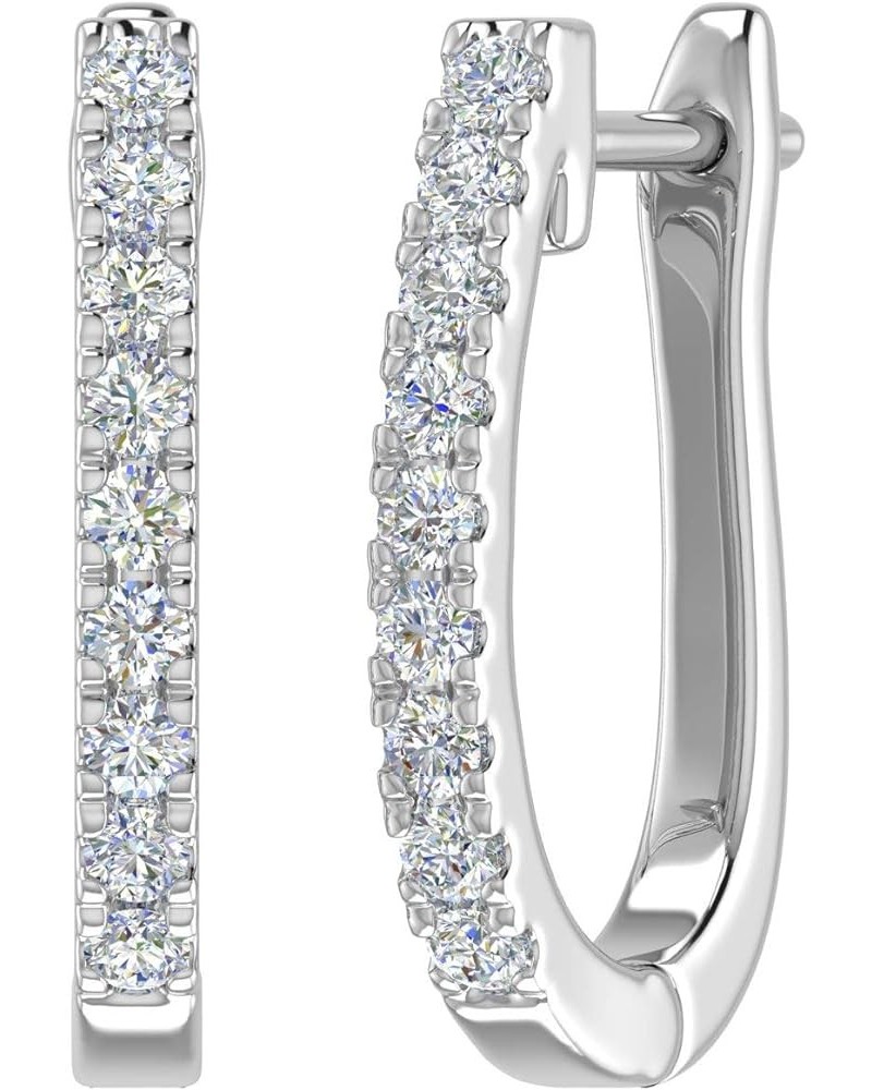 1/4 to 1/2 Carat Diamond Hoop Earrings in 10K Gold White Gold 0.33 carats $115.90 Earrings