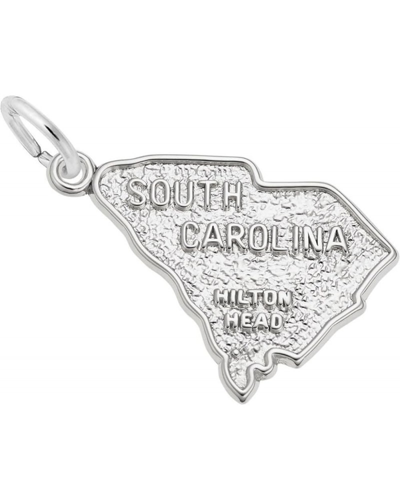 Rembrandt Hilton Head South Carolina Map Charm 14K White Gold $21.00 Bracelets