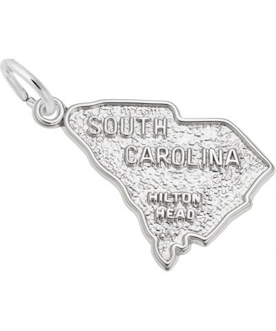 Rembrandt Hilton Head South Carolina Map Charm 14K White Gold $21.00 Bracelets