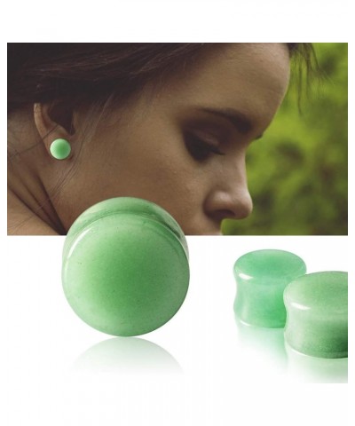 10 Pairs Natural Stone Plugs Double Flared Saddle Ear Expander Stretcher Piercing 00 Gauge-10mm $11.04 Body Jewelry