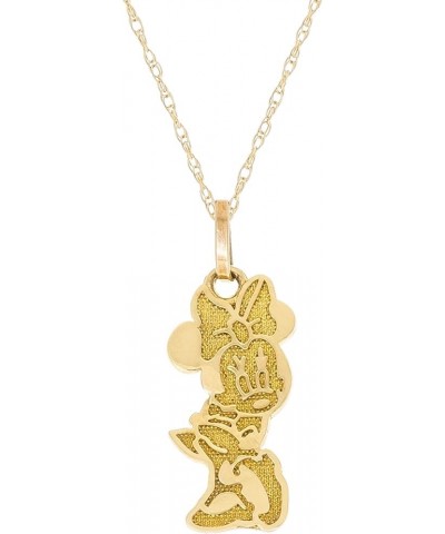 Jewelry for Women 10KT Yellow Gold Pendant Necklace with 18 Inch Chain Minnie Mouse $44.10 Necklaces