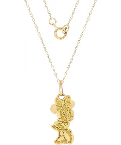 Jewelry for Women 10KT Yellow Gold Pendant Necklace with 18 Inch Chain Minnie Mouse $44.10 Necklaces