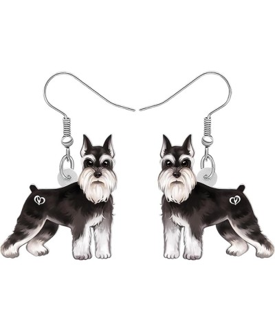 Acrylic Schnauzer Dog Earrings Sweet Pets Dangle Drop Jewelry for Women Ladies Girls Lovers Fancy Gifts Schnauzer B $8.00 Ear...