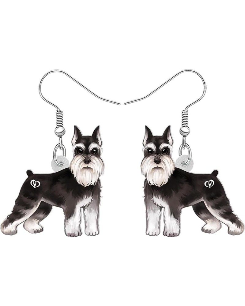 Acrylic Schnauzer Dog Earrings Sweet Pets Dangle Drop Jewelry for Women Ladies Girls Lovers Fancy Gifts Schnauzer B $8.00 Ear...