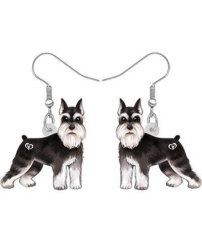 Acrylic Schnauzer Dog Earrings Sweet Pets Dangle Drop Jewelry for Women Ladies Girls Lovers Fancy Gifts Schnauzer B $8.00 Ear...