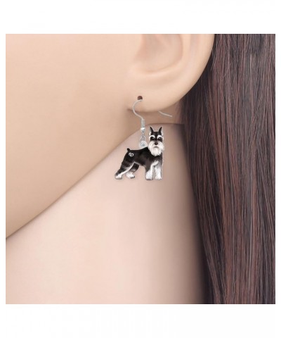 Acrylic Schnauzer Dog Earrings Sweet Pets Dangle Drop Jewelry for Women Ladies Girls Lovers Fancy Gifts Schnauzer B $8.00 Ear...