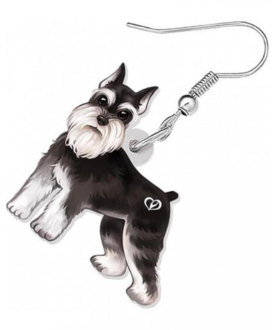 Acrylic Schnauzer Dog Earrings Sweet Pets Dangle Drop Jewelry for Women Ladies Girls Lovers Fancy Gifts Schnauzer B $8.00 Ear...