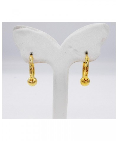 Hoops 22K 24K THAI BAHT YELLOW GOLD PLATED EARRINGS JEWELRY $22.88 Earrings