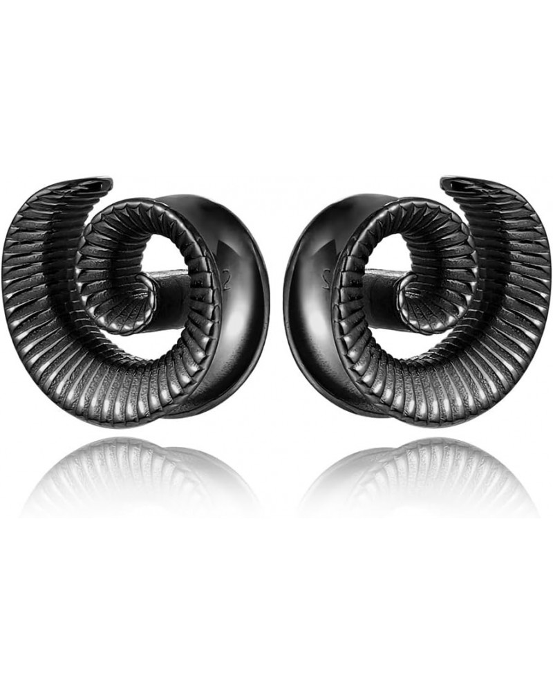 2PCS Cool Spiral Saddle Gauges Plugs Tunnels for Ears, Hypoallergenic 316 Stainless Steel Ear Plugs Tunels Gauuges for Stretc...