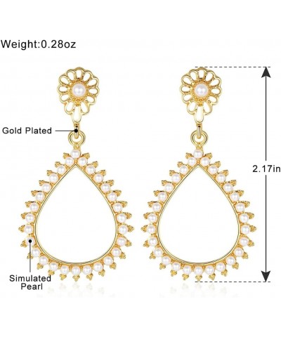 Flower Teardrop Bridal Wedding Dangle CZ Earrings in Silver/Gold Tone for Women Girl Bride Gift … Fashion style 6 $9.68 Earrings