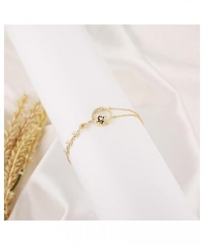 Gold Bracelet for Women Dainty 14K Gold Plated Layered Stackable Cross Pearl Bracelets Tiny Chain Trendy Cute Link Bracelet J...