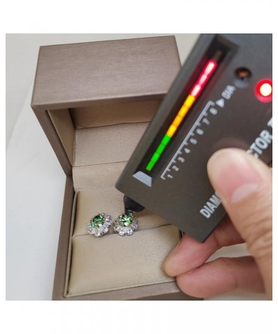 S925 Silver Stud Earring Jewelry 2.0 Carat Green Moissanite Mother Ear Stud Anniversary Party for Women Gift with Gift Box $2...