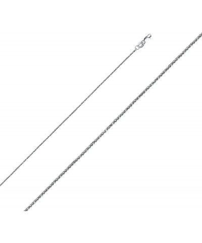 14K Solid Gold Square Wheat Chains (Select Options) 20 Inches White Gold $94.29 Necklaces