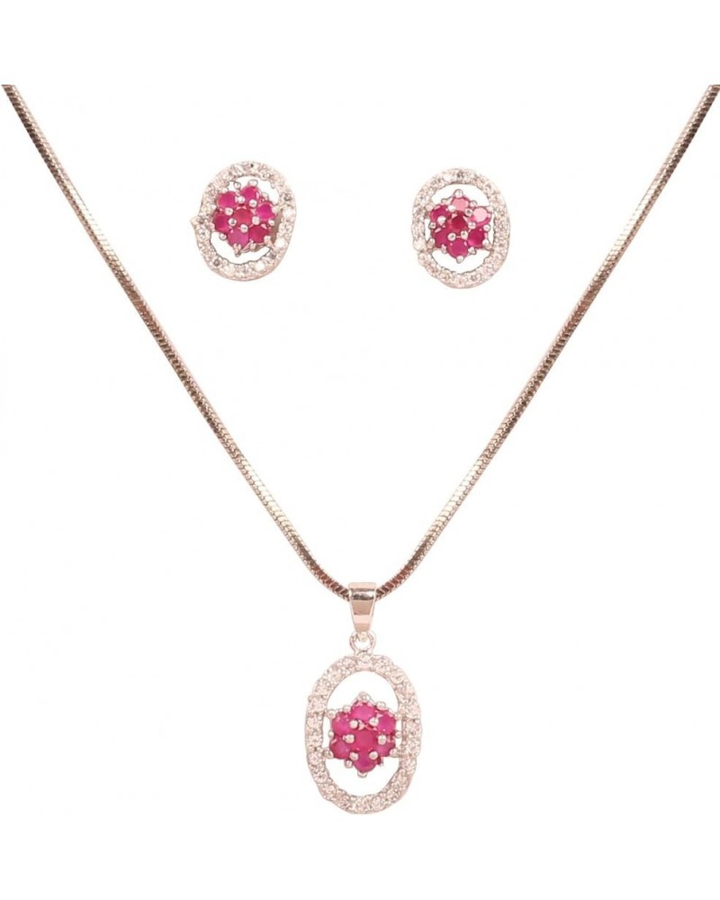 Indian Bollywood delicate Creative Designer Jewelry Pendant Set colorful In Gold or Silver Tone For Women. D421 Pink $9.00 Je...