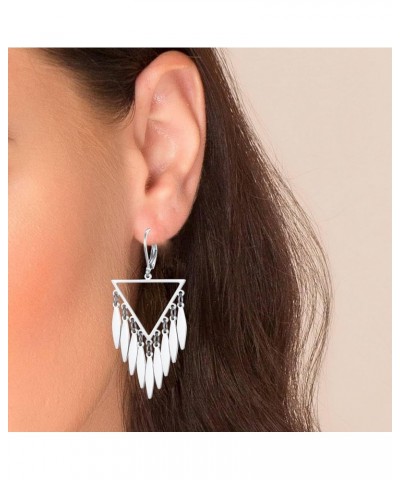 Cut-out Dangling Chandelier Earrings, Drop Dangled Earring Dangling Geometric Shape Tassel Earrings TRIANGLE-5COLORS $9.87 Ea...