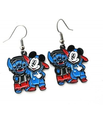 Stitch Earrings Metal Cartoon Earrings Gifts for Woman and Men Girl 3 $9.82 Earrings