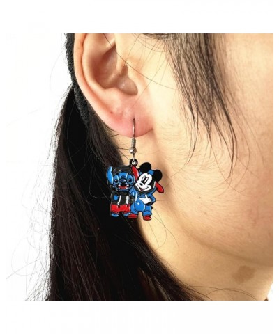 Stitch Earrings Metal Cartoon Earrings Gifts for Woman and Men Girl 3 $9.82 Earrings