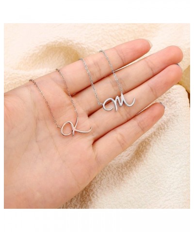 S925 Sterling Silver Initial Necklaces, Dainty Hypoallergenic Initial Necklace Letter Initial Pendant S925 Sterling Silver in...