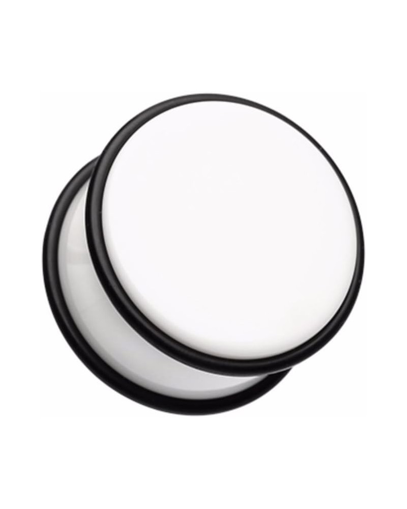 Basic Acrylic No Flare WildKlas Ear Gauge Plug (Sold as Pairs) 7/16" (11mm) White $10.44 Body Jewelry