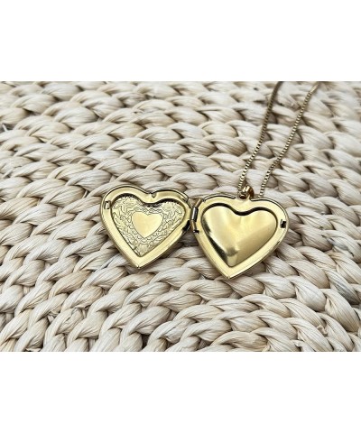 Love Heart Locket Necklace That Holds Pictures, Initial Alphabet A-Z Photo Lockets Letter L $8.61 Necklaces