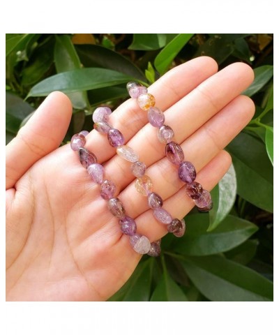 1pc Natural Stretch Gemstone Bracelet 7mm-10mm Free Form Bead 7 Inch 7.5 Inch Healing Crystal Engergy Quartz Chakras Jewelry ...