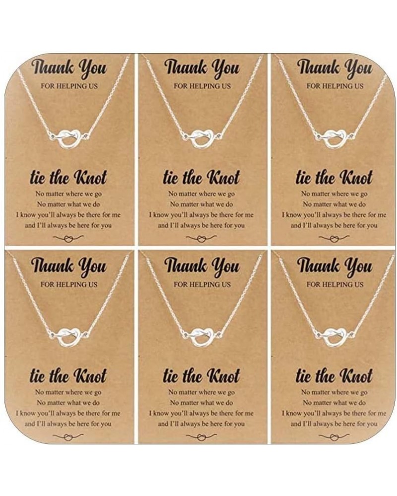 3/4/6Pcs Bridesmaid Necklace for Women Bridesmaids Gifts Wedding Necklace Gifts For Bridesmaids from Bride Tie The Knot Neckl...