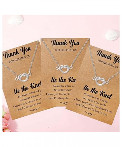 3/4/6Pcs Bridesmaid Necklace for Women Bridesmaids Gifts Wedding Necklace Gifts For Bridesmaids from Bride Tie The Knot Neckl...