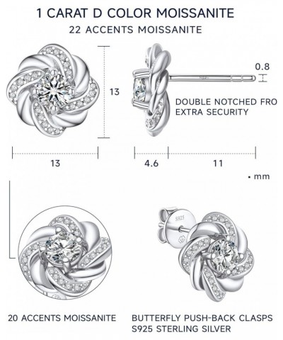 Stud Earrings, Gifts for Valentine's Day, Sparkling Moissanite Earring, D Color VVS1 Simulated Diamond 925 Sterling Silver Ha...