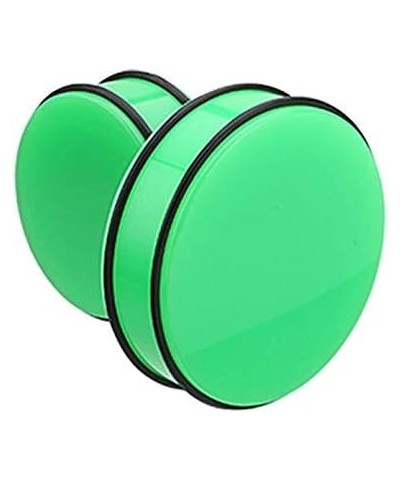 Supersize Neon Colored Acrylic No Flare Ear Gauge Plug 1-7/8" (48mm), Green $18.59 Body Jewelry