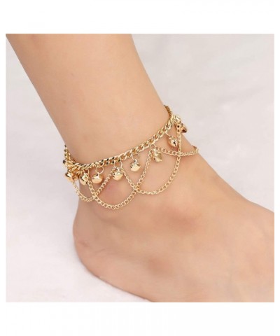 Women Bohemian Tassel Bell Anklet Summer Beach Sandal Ankle Bracelet Foot Chain Exquisite Accessory Golden $3.93 Anklets