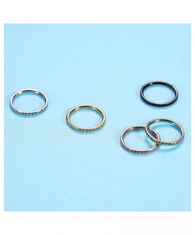 316L Surgical Steel Hinged Nose Rings Hoop 20G 18G 16G 14G 12G 10G 8G 6G Seamless Piercing Rings for Nose Septum Cartilage He...