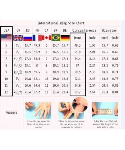 Fashion Ring Square Cut AAA Shiny Halo Promise Ring Princess Square Cubic Zirconia Rings CZ Diamond Multi Row Ring Eternity E...