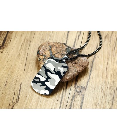 LF Mens TO MY SON Necklace,Boys Stainless Steel Camoflauge Military Dog Tag Pendant Sentiment Motivational Tags Necklace Jewe...