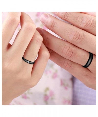 Black Stainless Steel Couples Rings for Men Women His and Her Promise Wedding Band Rings for Girlfriend Boyfriend Y2210 men $...