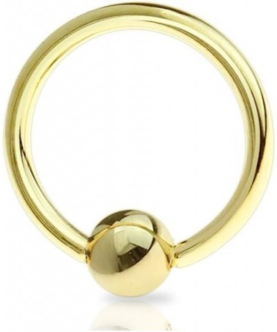 Captive Bead Rings Gold IP Over 316L Surgical Stainless Steel (Sold Per Piece) T: 16g, L: 1/4" , B: 3mm $9.51 Body Jewelry