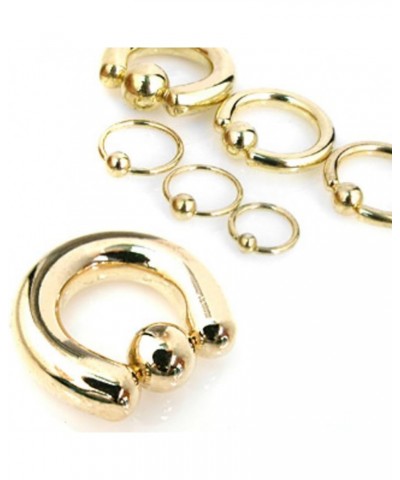 Captive Bead Rings Gold IP Over 316L Surgical Stainless Steel (Sold Per Piece) T: 16g, L: 1/4" , B: 3mm $9.51 Body Jewelry