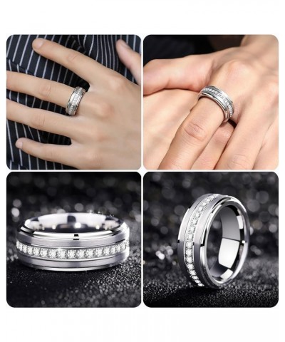 Wedding Ring Sets for Him and Her 5A Cubic Zirconia Ring Women Men Band Promise Rings for Couples Size 5-13 Men's Size 9 & Wo...