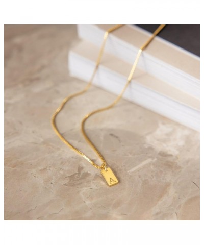 Initial Necklaces for Women, Dainty Gold Letter Necklace Tiny 14k Gold Plated Pendant Necklace Cute Personalized Monogram Nam...