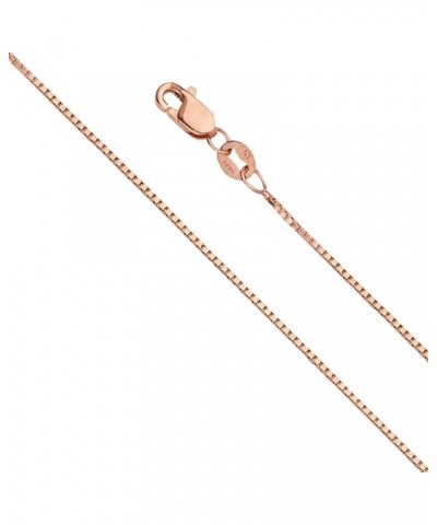 14K Solid Gold Box Chains (Select Options) 24 Inches Rose Gold $116.73 Necklaces