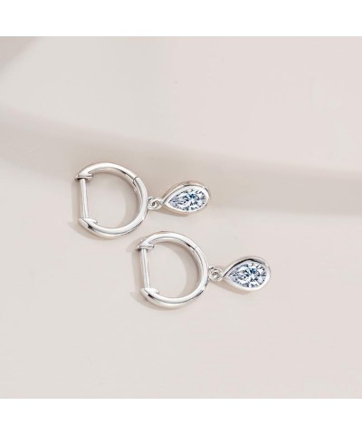 1.2 Carat Diamond Huggie Earrings in S925 Silver with Four-Prong Hook Design, Excellent Cut, VVS2 Clarity, D-color – A Refine...