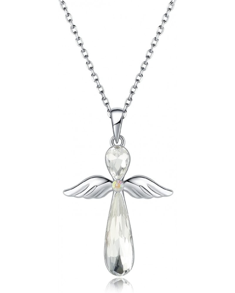 Guardian Angel Pendant Necklace for Women/Girls, Crystal Necklace Jewelry Love Gift $11.52 Necklaces