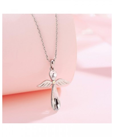 Guardian Angel Pendant Necklace for Women/Girls, Crystal Necklace Jewelry Love Gift $11.52 Necklaces