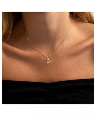 Initial Necklaces for Women, Dainty Gold Letter Pendant Necklace 14K Gold Plated Name Necklace Cute Initial Necklaces Persona...