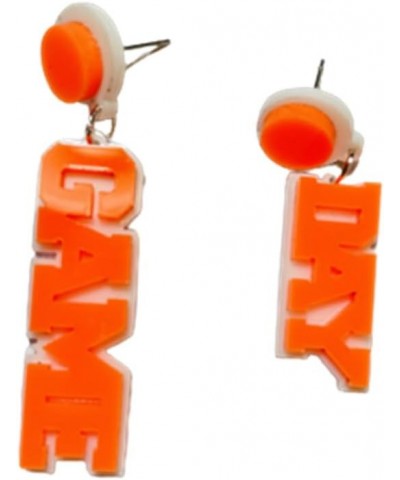 Game Day Earrings Colorful Acrylic Game Day Letter Drop Dangle Earring Football Earrings Game Day Accessories Jewelry for Foo...